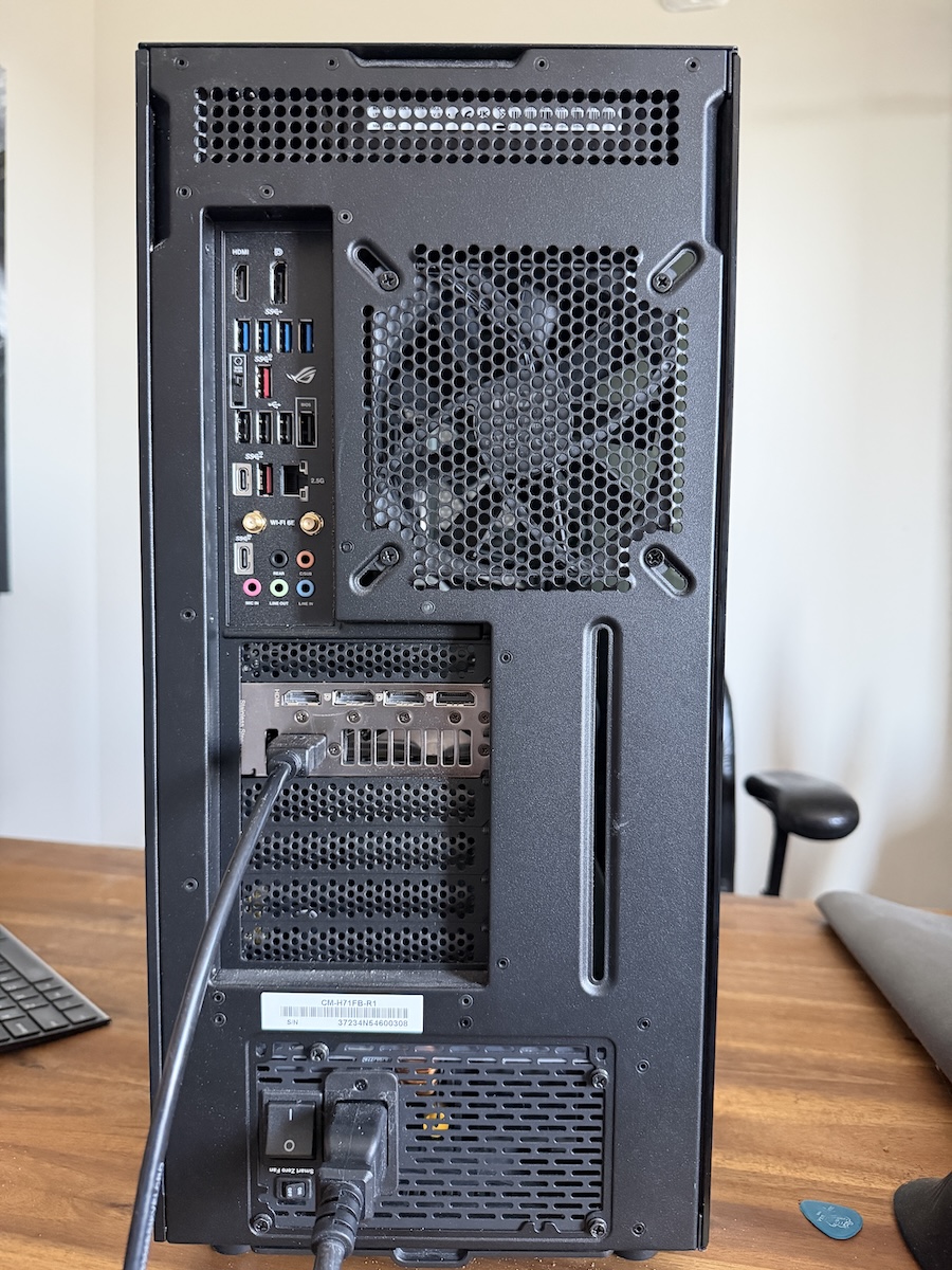Rear panel, expansion slots and PSU